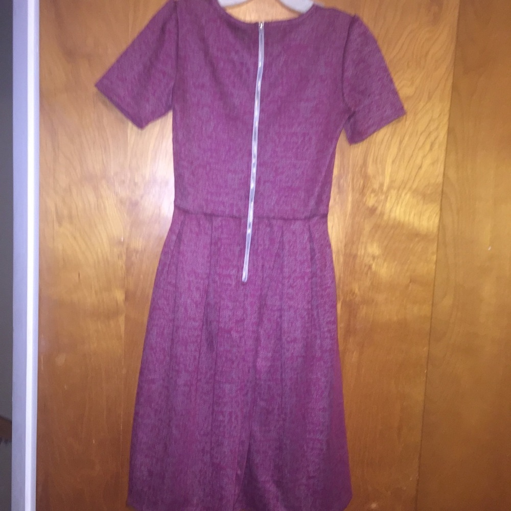 𝅺Lularoe burgundy Amelia dress size xs extra small - Picture 2 of 4